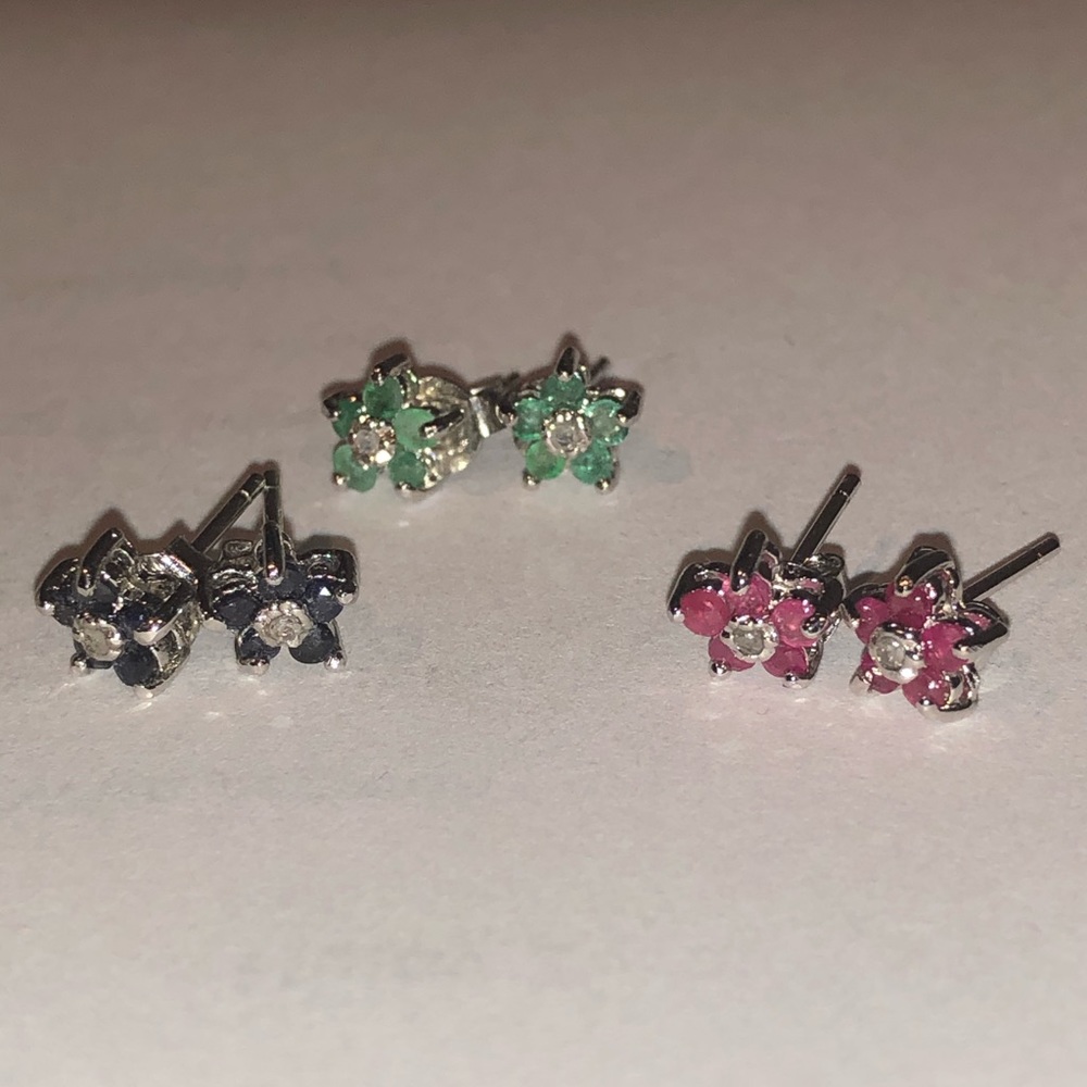 Sterling Silver Flower Earings